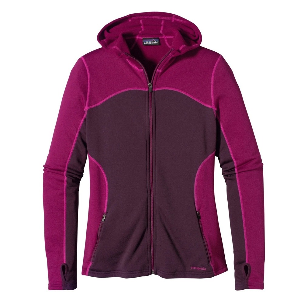 Patagonia Polartec Lightweight Full-Zip Hoody Deep Plum W's Medium Jacket - Picture 1 of 12